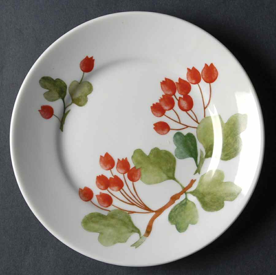 Red Currant Bread & Butter Plate by Ginori 1735-1