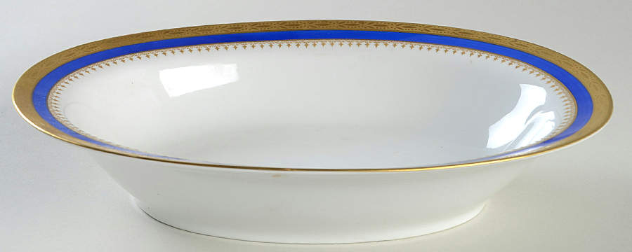 Regal Blue 9" Oval Vegetable Bowl by Ginori 1735-1