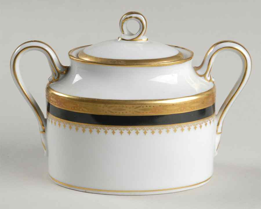Regal Black Sugar Bowl & Lid by Ginori 1735-1