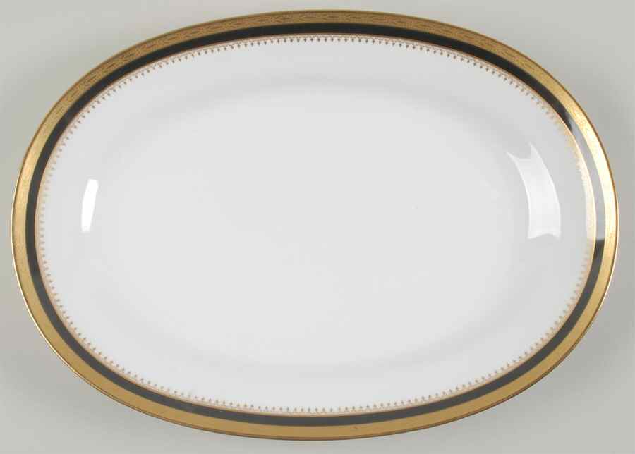 Regal Black 15" Oval Serving Platter by Ginori 1735-1