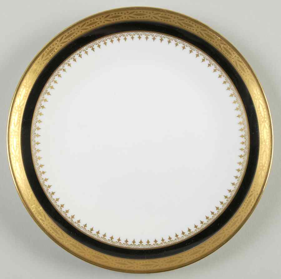 Regal Black Bread & Butter Plate by Ginori 1735-1