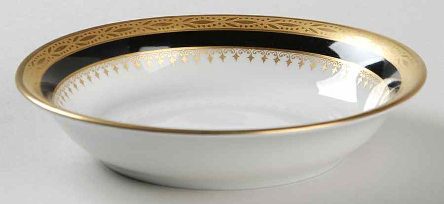 Regal Black Fruit/Dessert (Sauce) Bowl by Ginori 1735-1
