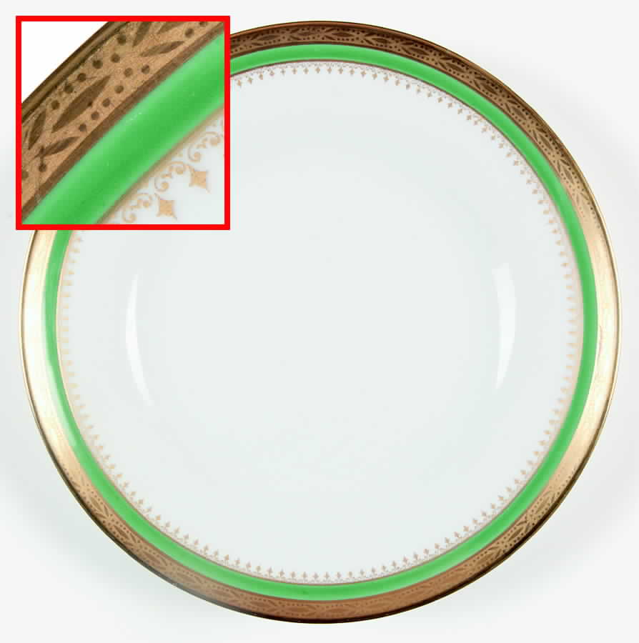 Regal Green Luncheon Plate by Ginori 1735-1