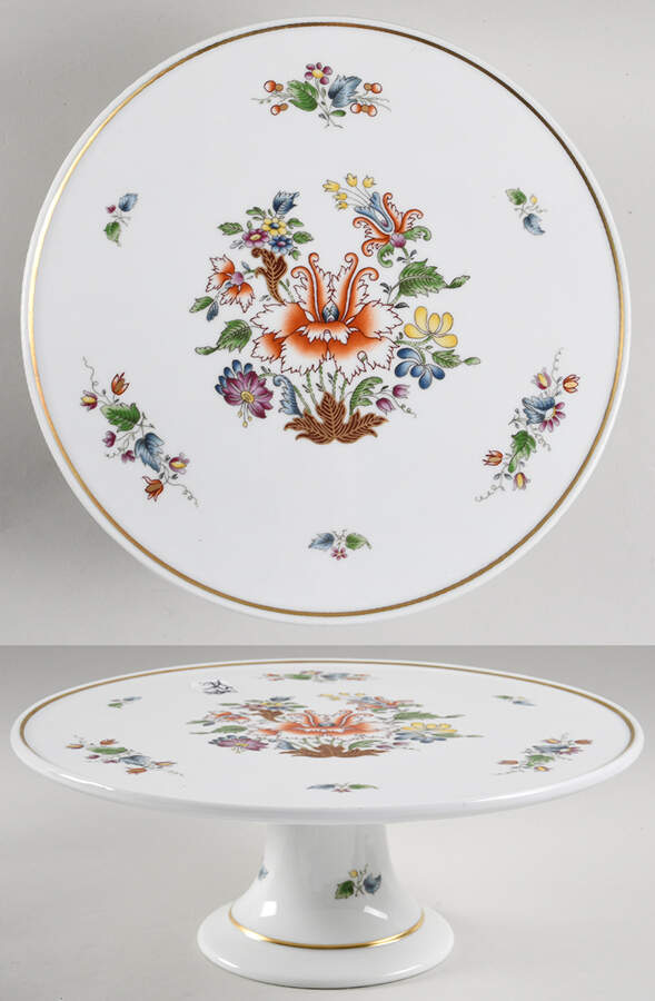 Riviera (Smooth, Coupe Shape) 10" Diameter Pedestal Cake Stand by Ginori 1735-1