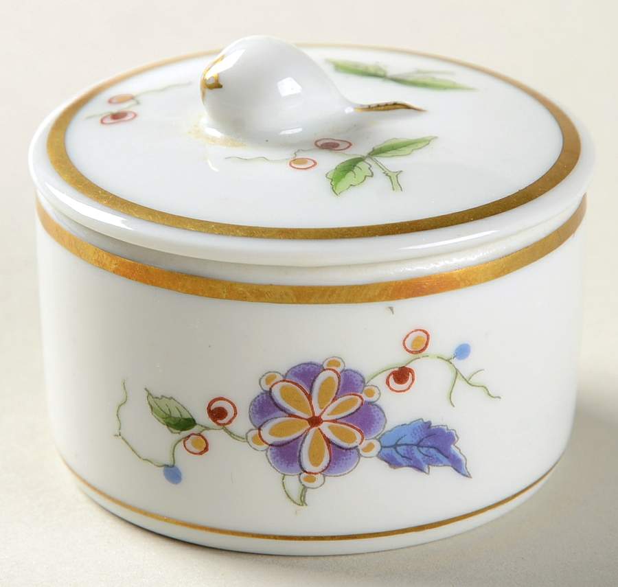 Riviera (Smooth, Coupe Shape) 1" Round Box & Lid by Ginori 1735-1