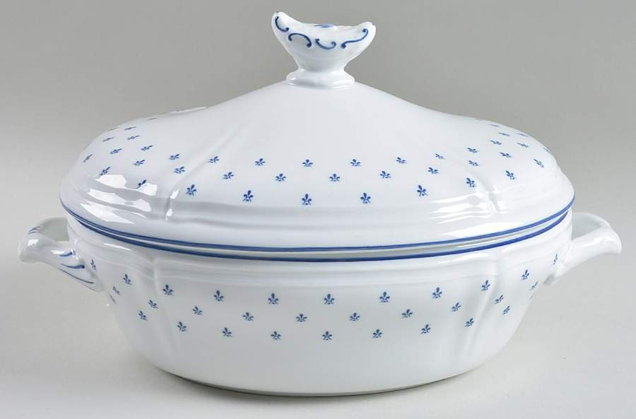 Royal Blue Oval Covered Vegetable by Ginori 1735-1