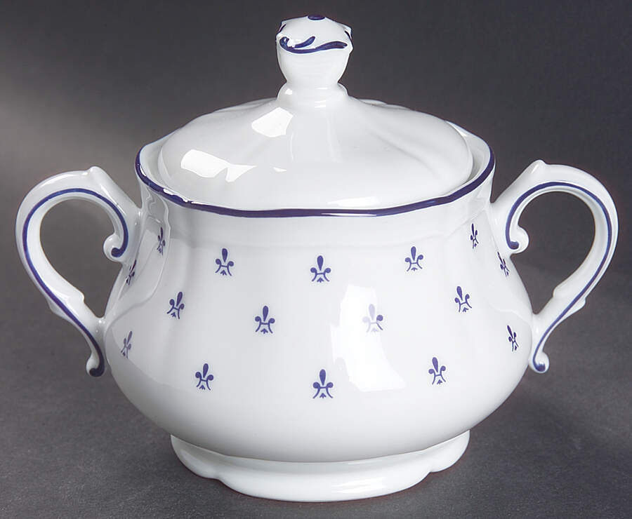 Royal Blue Sugar Bowl & Lid by Ginori 1735-1