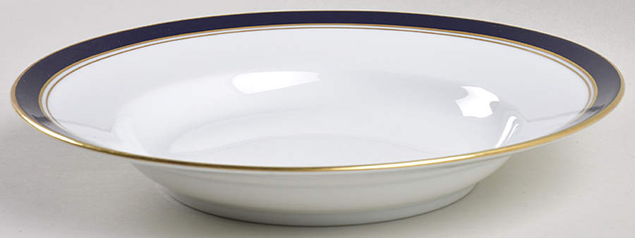 Sardinia Blue Large Rim Soup Bowl by Ginori 1735-1