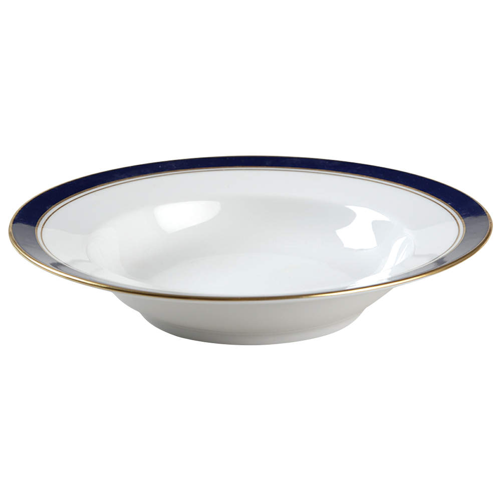 Sardinia Blue Rim Soup Bowl by Ginori 1735-1