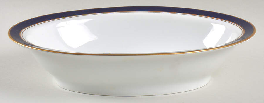 Sardinia Blue 9" Oval Vegetable Bowl by Ginori 1735-1