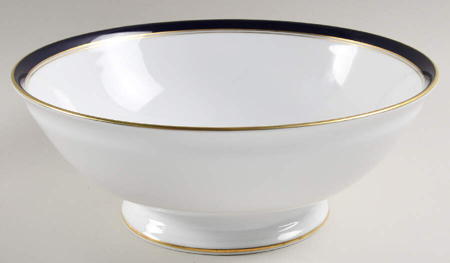 Sardinia Blue 10" Footed Salad Serving Bowl by Ginori 1735-1