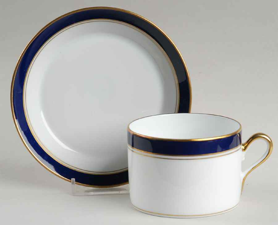 Sardinia Blue Flat Cup & Saucer Set by Ginori 1735-1