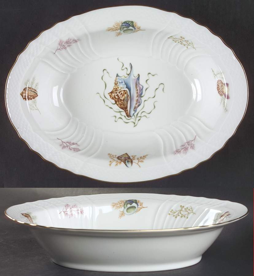 Shells 10" Oval Vegetable Bowl by Ginori 1735-1