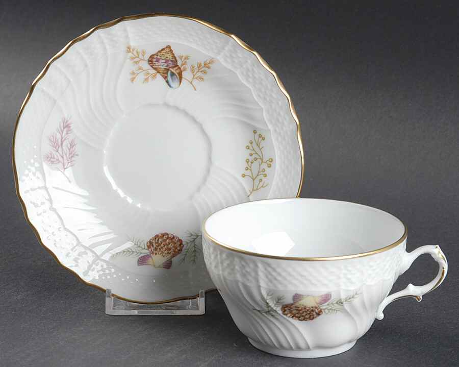 Shells Flat Cup & Saucer Set by Ginori 1735-1