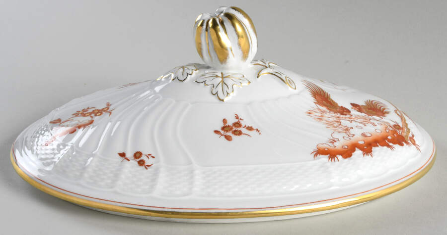 Siena Rust (Scalloped, Vecchio Ginori) Lid for Tureen by Ginori 1735-1