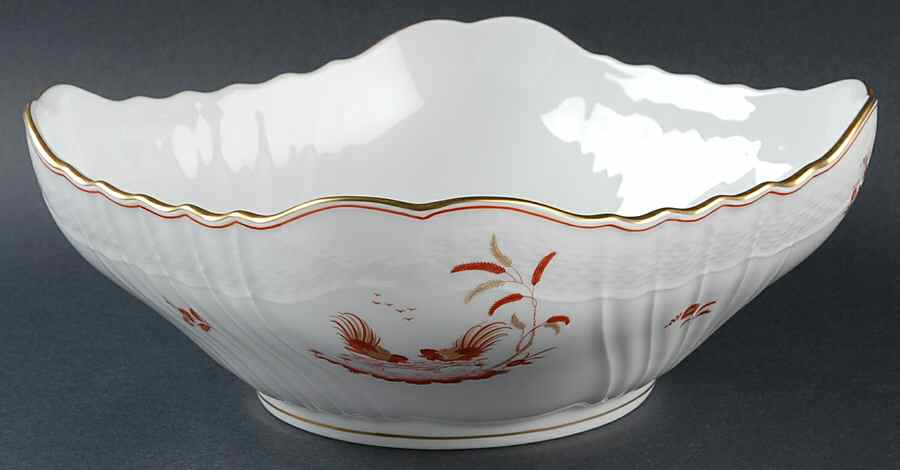 Siena Rust (Scalloped, Vecchio Ginori) 10" Square Vegetable Bowl by Ginori 1735-1