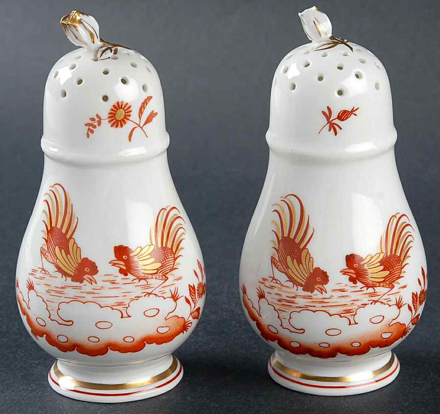 Siena Rust (Scalloped, Vecchio Ginori) Salt & Pepper Set by Ginori 1735-1