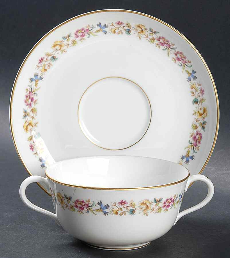 Sorrento Flat Cream Soup Bowl & Saucer Set by Ginori 1735-1
