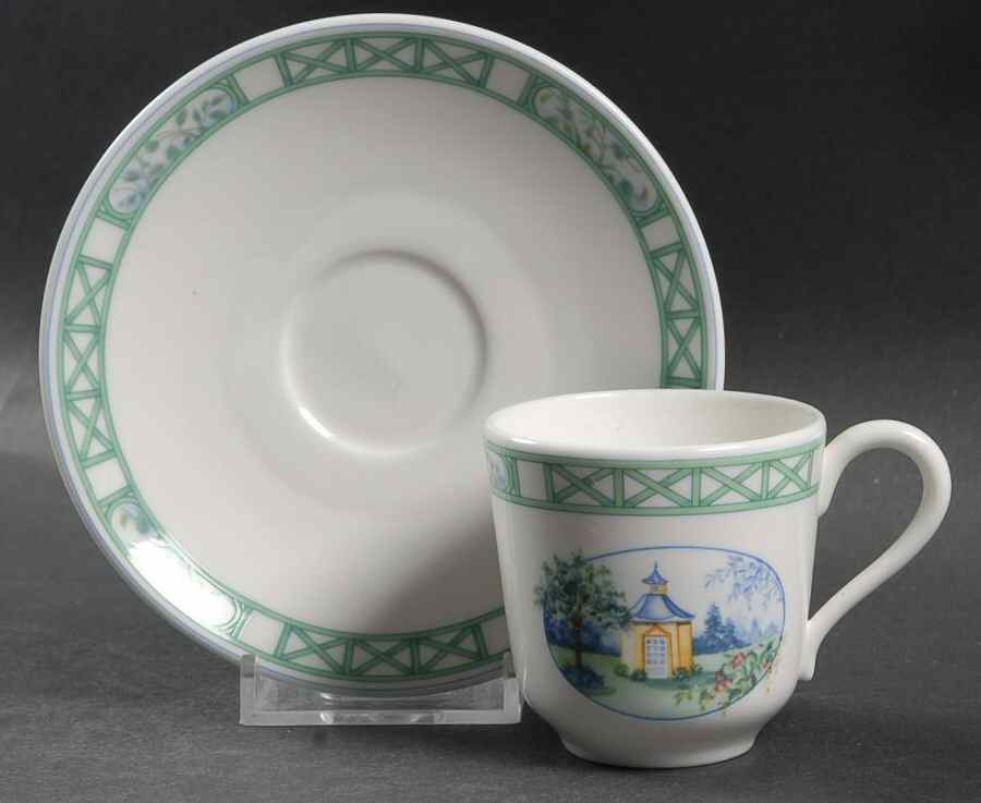 Stresa Flat Demitasse Cup & Saucer Set by Ginori 1735-1