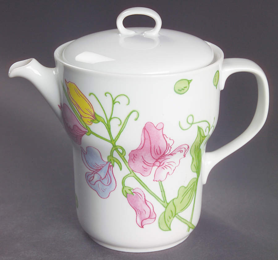 Sweet Pea Coffee Pot & Lid by Ginori 1735-1