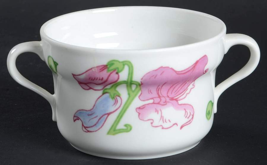 Sweet Pea Flat Cream Soup Bowl by Ginori 1735-1