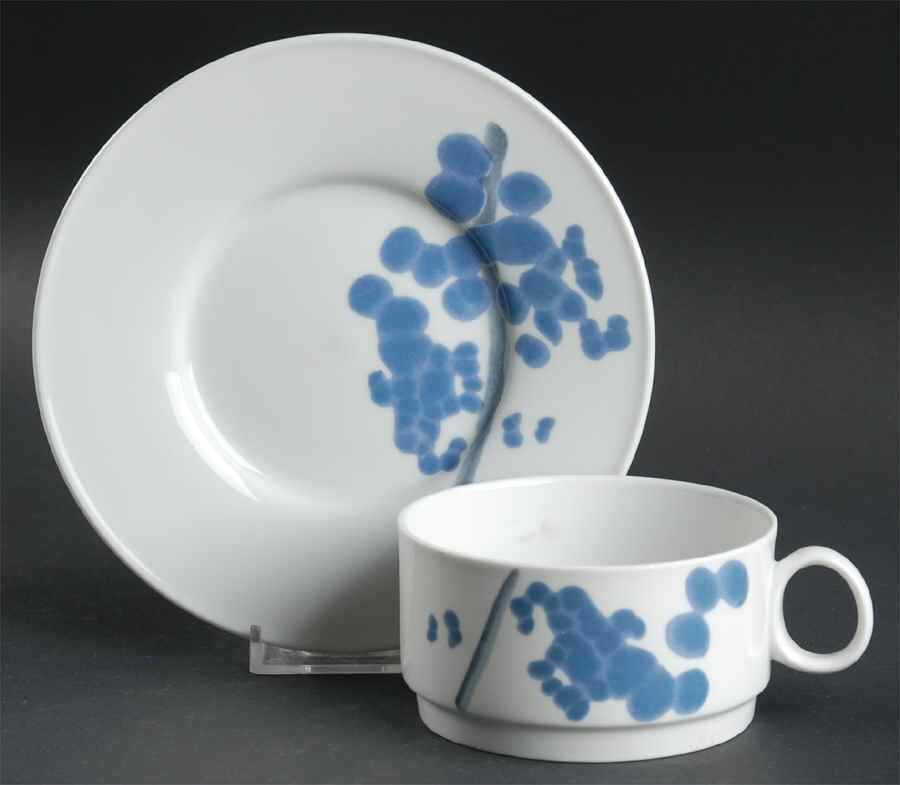 Tokay Flat Cup & Saucer Set by Ginori 1735-1