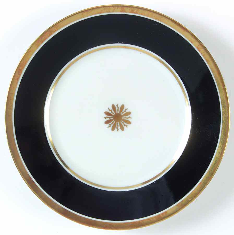 Visconte Black Bread & Butter Plate by Ginori 1735-1