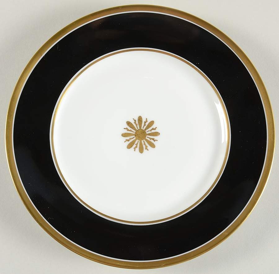 Visconte Black Salad Plate by Ginori 1735-1