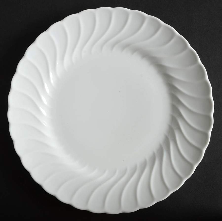 White Ancona Dinner Plate by Ginori 1735-1