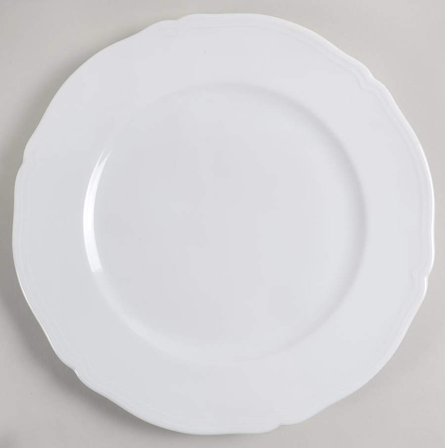 White Antico Doccia 12" Chop Plate (Round Platter) by Ginori 1735-1