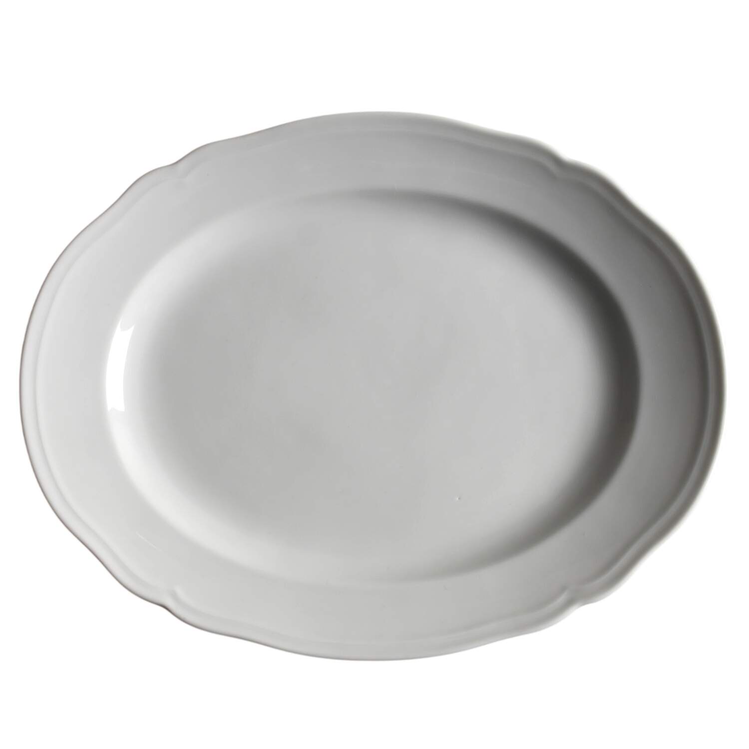 White Antico Doccia 12" Oval Serving Platter by Ginori 1735-1