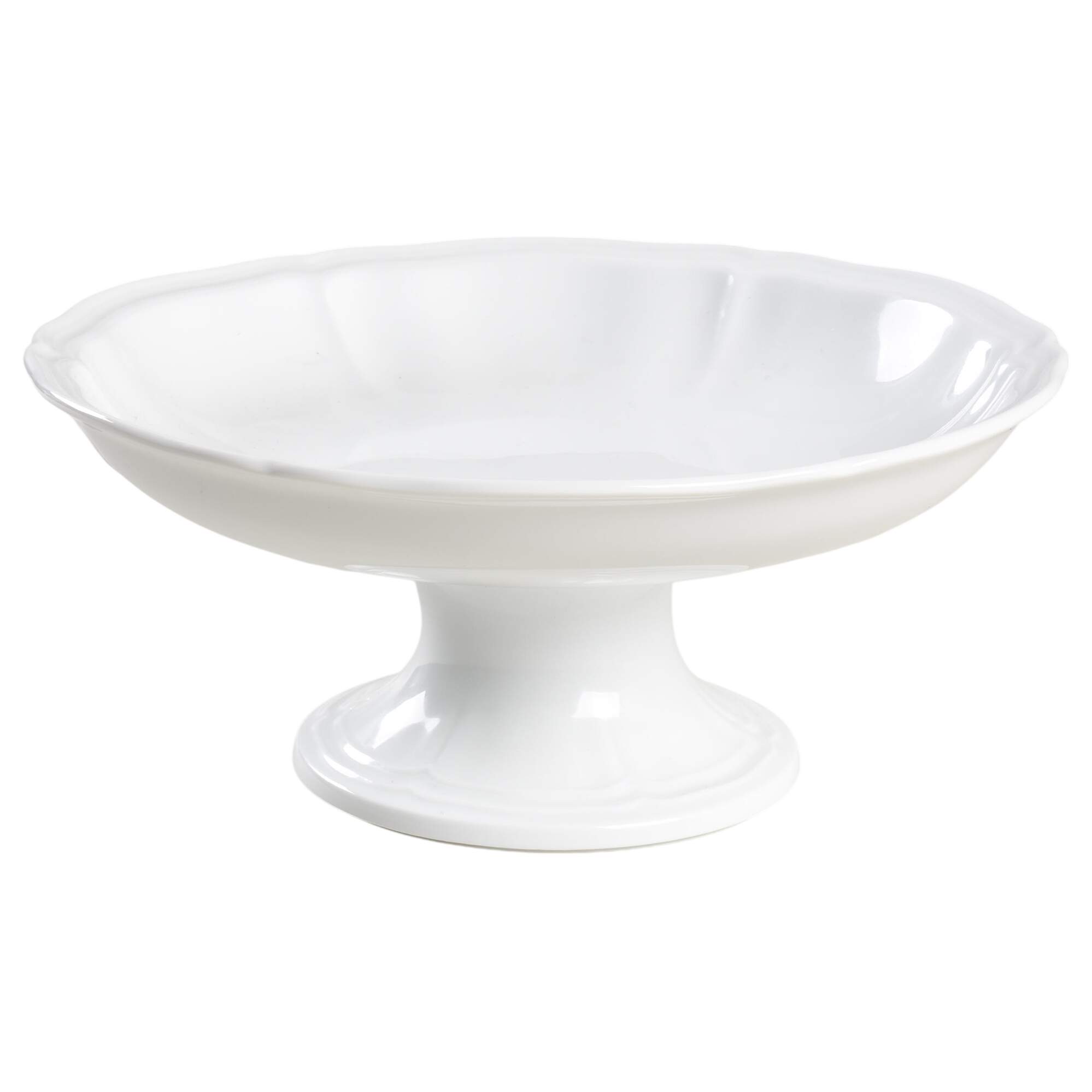 White Antico Doccia Round Compote (Height X Width) by Ginori 1735-1