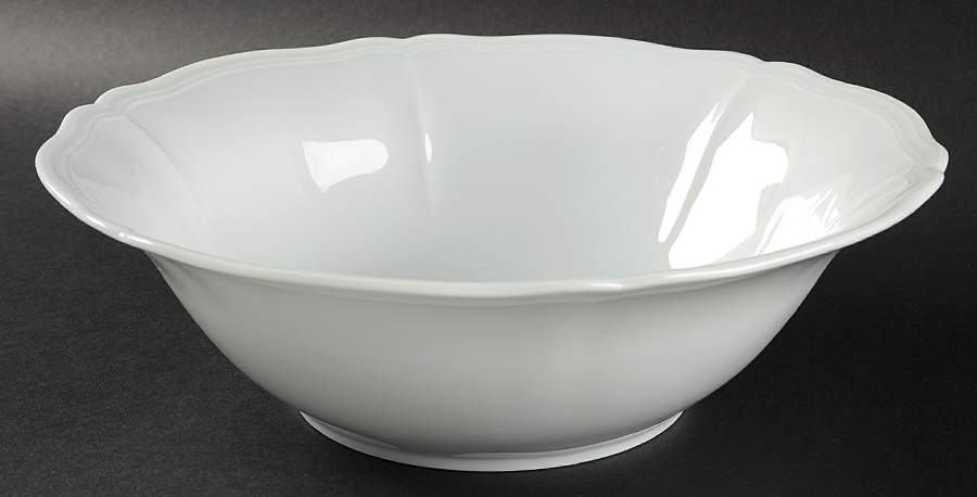 White Antico Doccia 10" Large Salad Serving Bowl by Ginori 1735-1