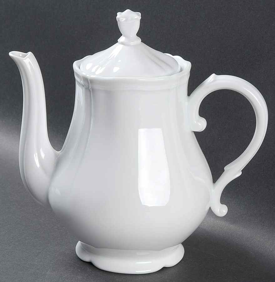 White Antico Doccia Coffee Pot & Lid by Ginori 1735-1