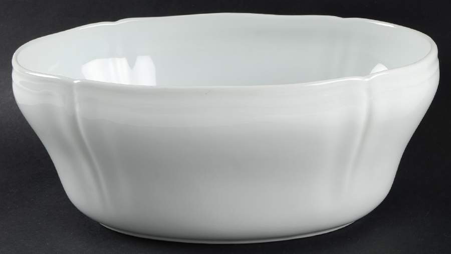White Antico Doccia 10" Oval Vegetable Bowl by Ginori 1735-1
