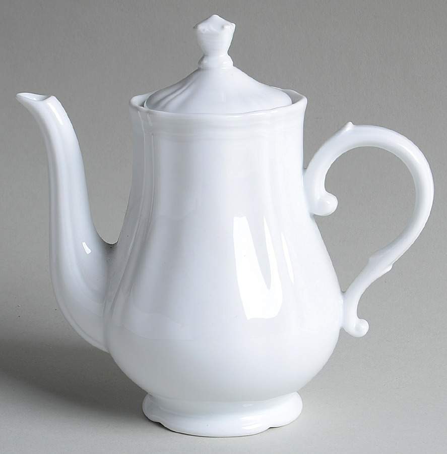 White Antico Doccia Mini Coffee Pot & Lid by Ginori 1735-1