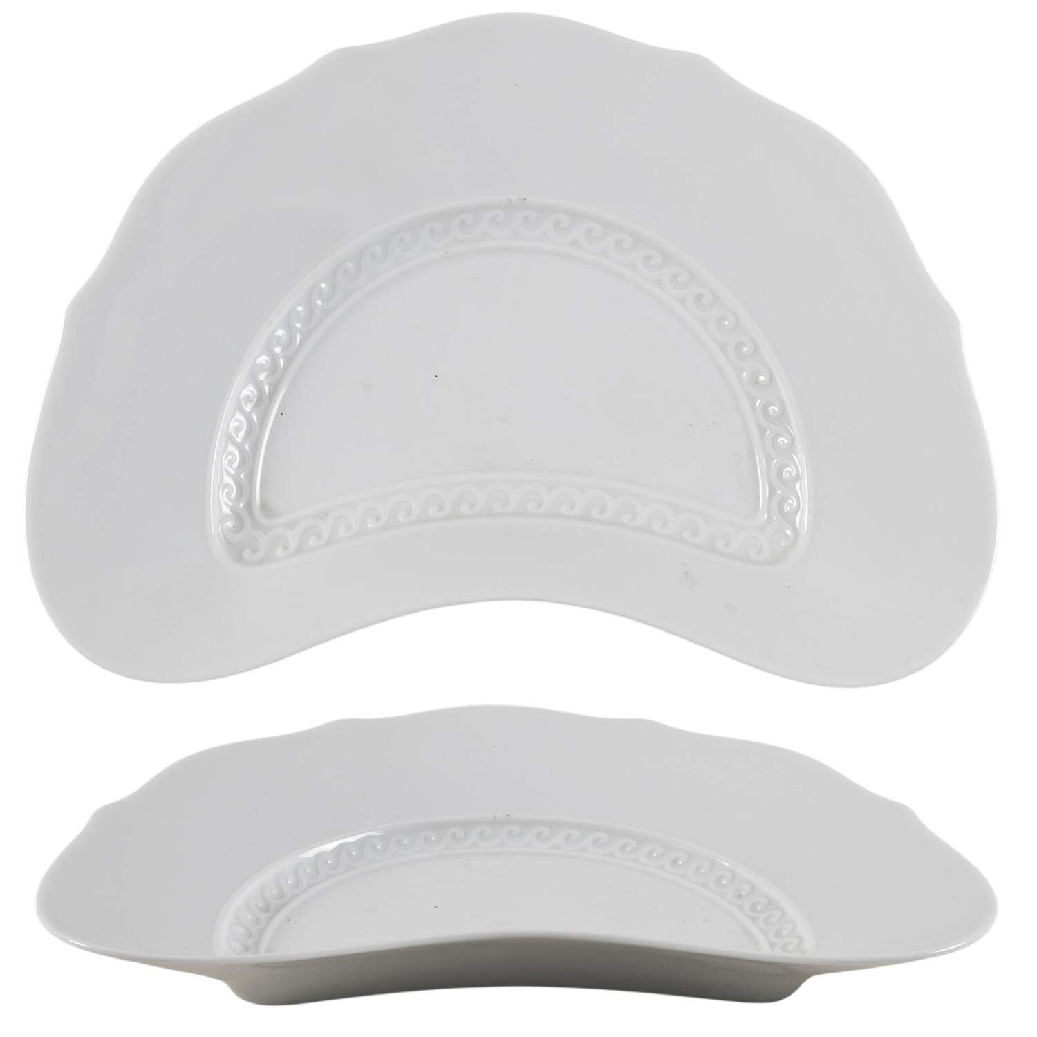 Museo White Crescent Salad Plate by Ginori 1735-1