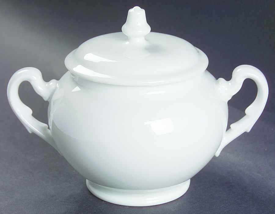 Museo White Sugar Bowl & Lid by Ginori 1735-1