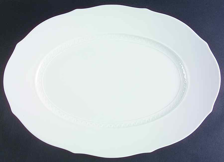 Museo White 17" Oval Serving Platter by Ginori 1735-1