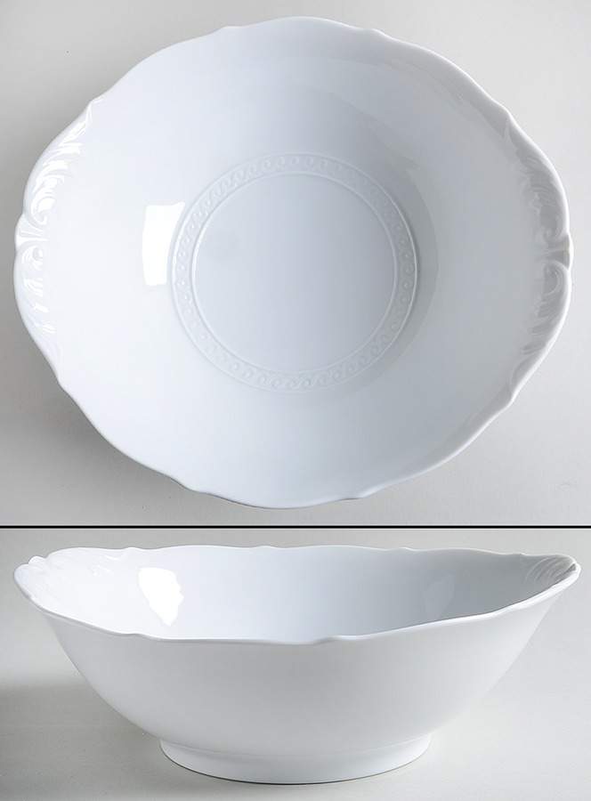 Museo White 12" Large Salad Serving Bowl by Ginori 1735-1