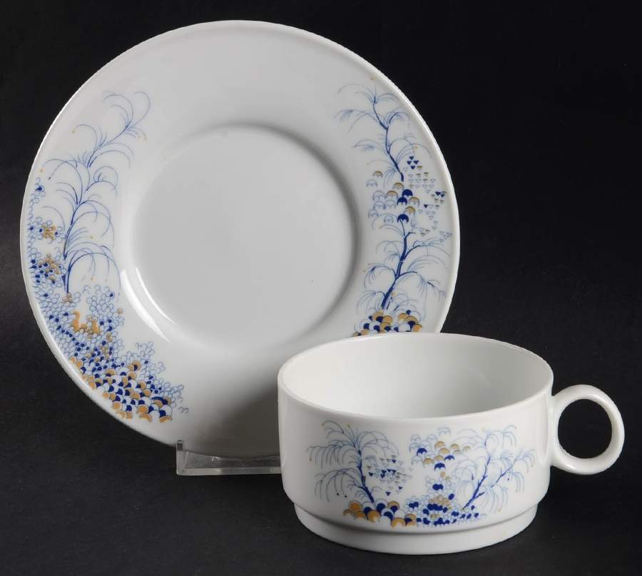 Willow Flat Cup & Saucer Set by Ginori 1735-1