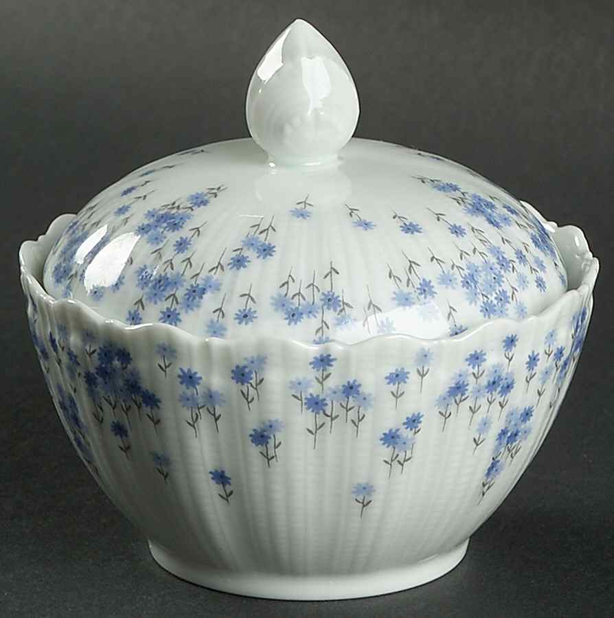 Bluet Sugar Bowl & Lid by Giraud China-1