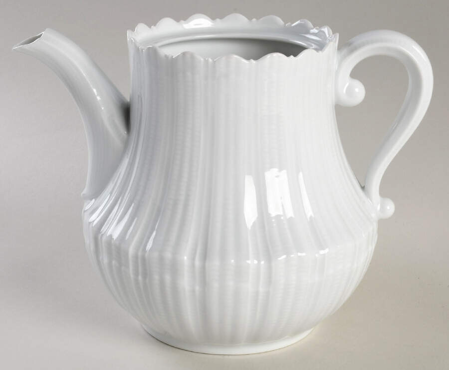 Corail White Teapot No Lid by Giraud China-1