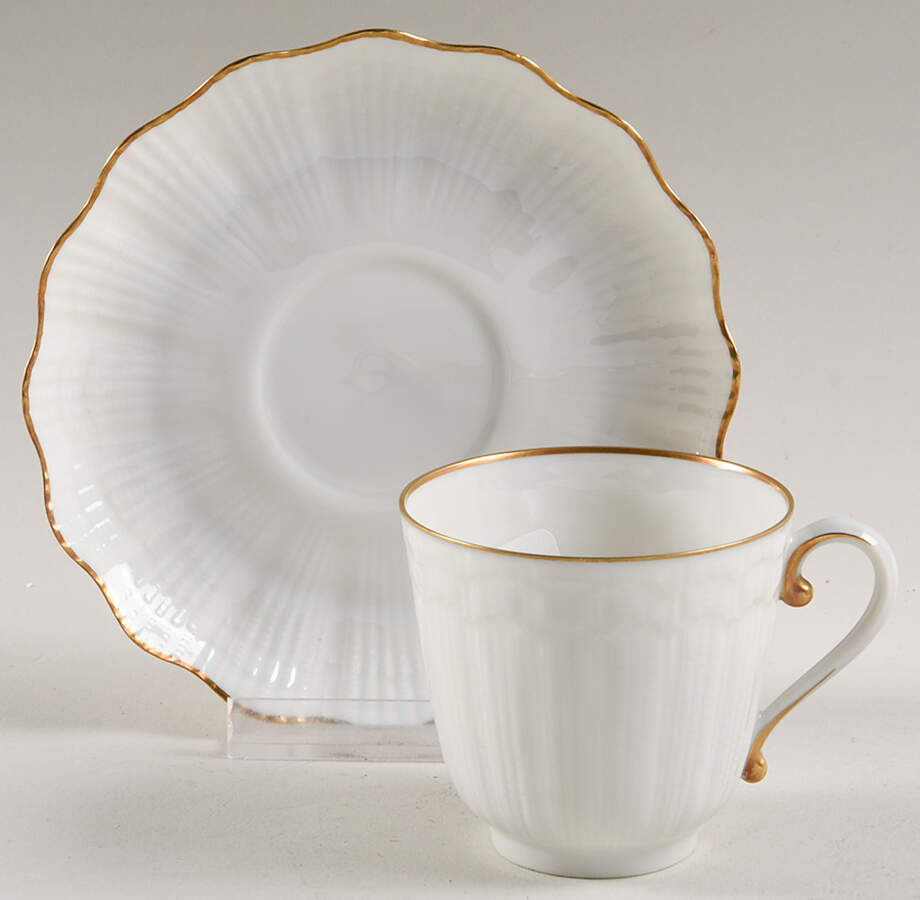 Gold Corail Demitasse Cup & Saucer Set by Giraud China-1