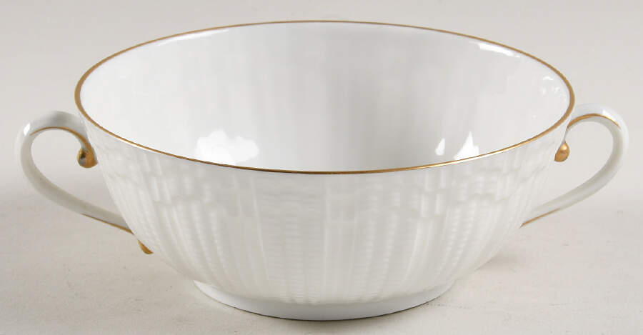 Gold Corail Flat Cream Soup Bowl by Giraud China-1