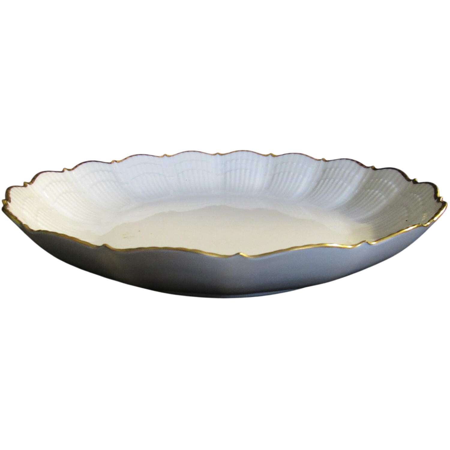 Gold Corail 11" Shallow Round Bowl by Giraud China-1