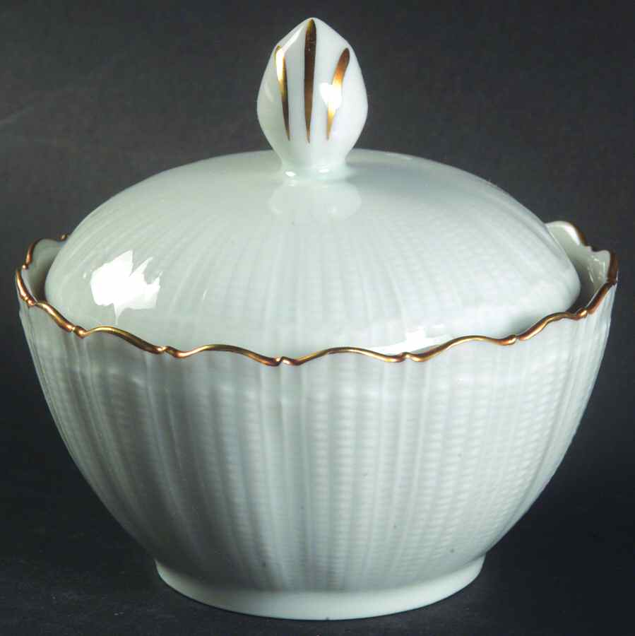 Gold Corail Mini Sugar Bowl & Lid by Giraud China-1