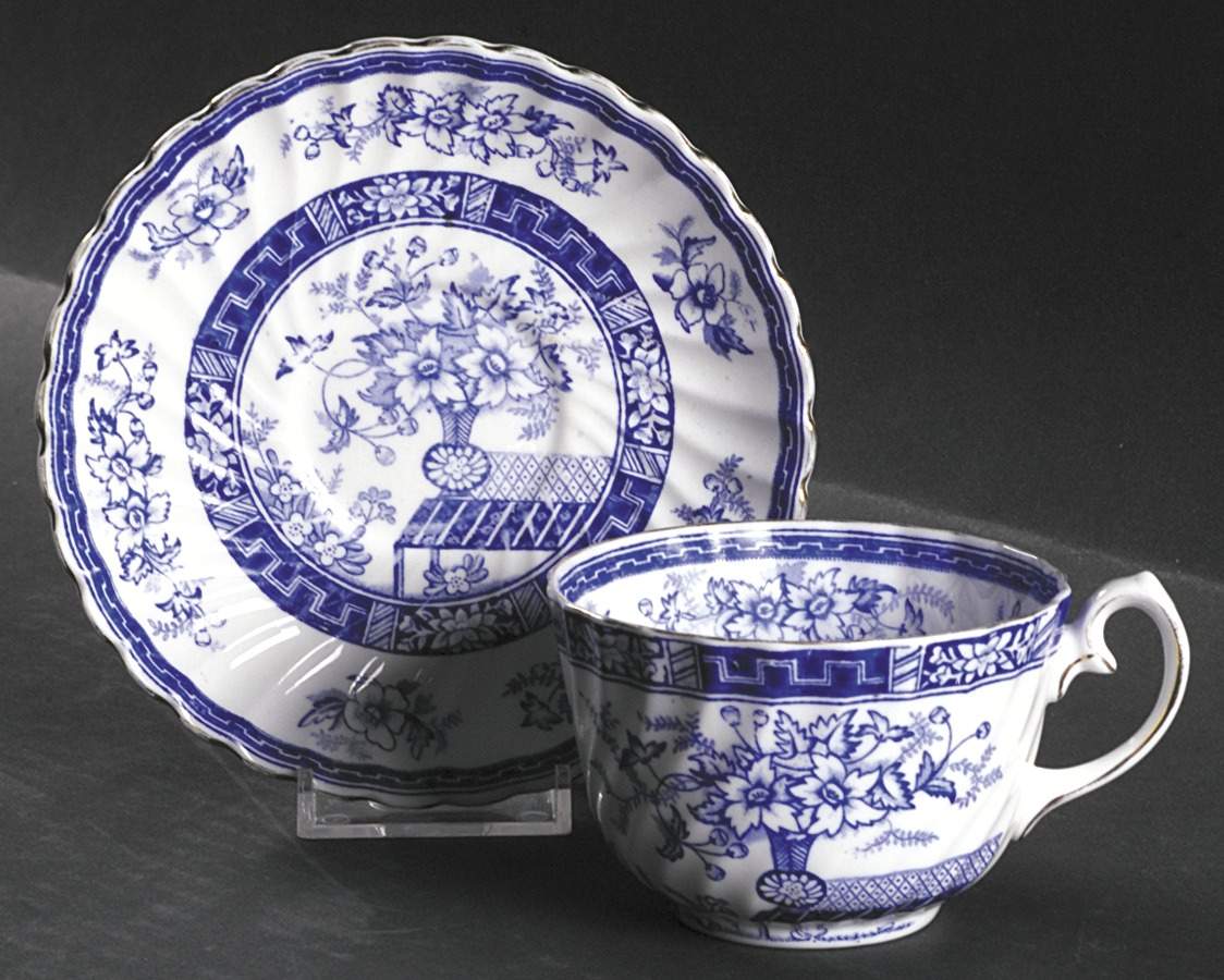 Blue Rhapsody Flat Cup & Saucer Set by Gladstone-1