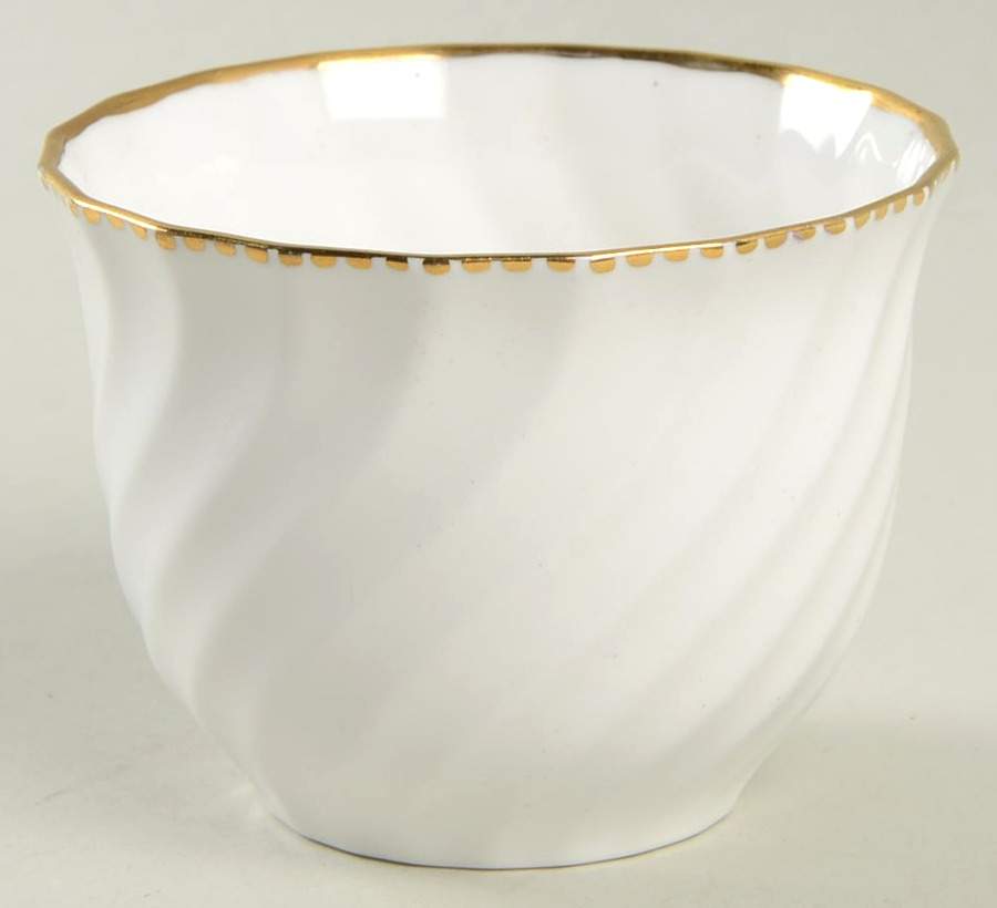 Old Grecian Flute Gold (Gold Dots On Edge) Mini Open Sugar Bowl by Gladstone-1