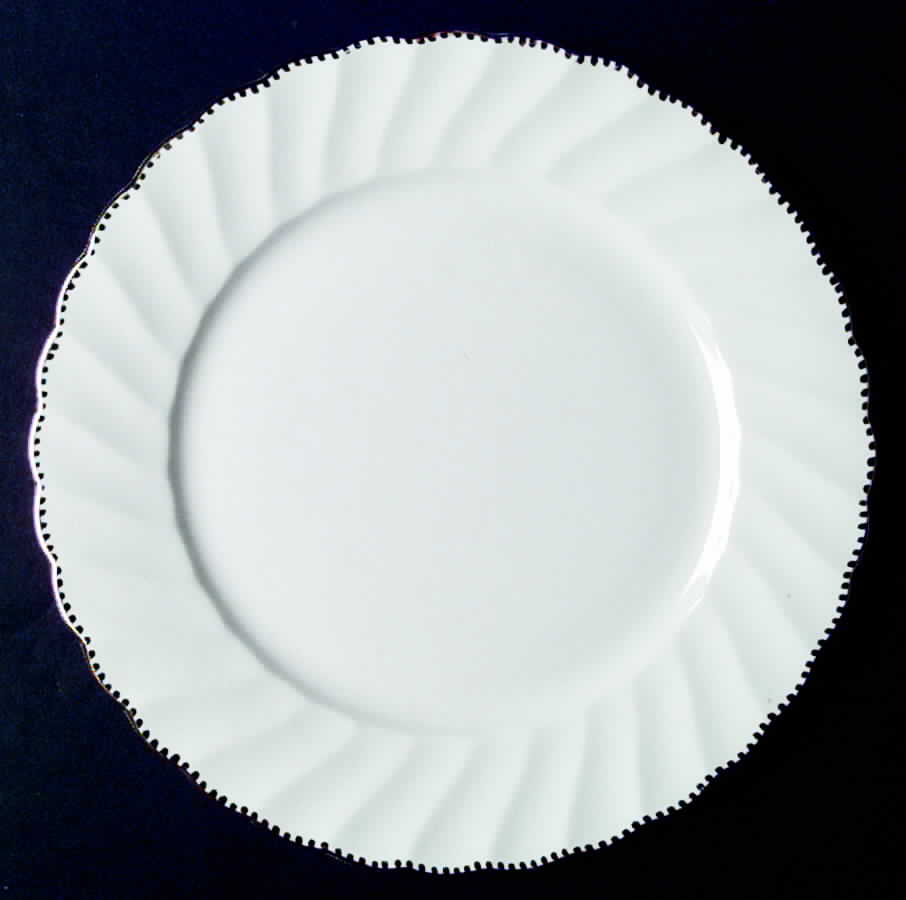 Old Grecian Flute Gold (Gold Dots On Edge) Dinner Plate by Gladstone-1